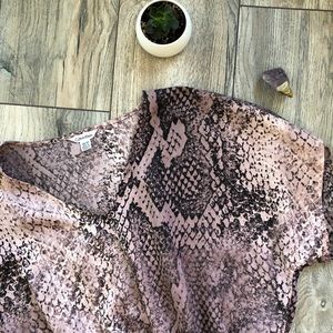 3 for $10  CK Pink snake skin print Blouse